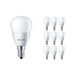 Confezione Multipack 10x Philips Corepro LEDluster E14 Sferica Ghiaccio 5W 470lm - 827 Bianco Molto Caldo | Sostitutiva 40W