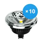 Confezione Multipack 10x Noxion Lucent Faretti LED GU10 AR111 12W 600lm 40D - 930 Luce Calda | Miglior resa cromatica - Dimmerabile - Sostitutiva 50W